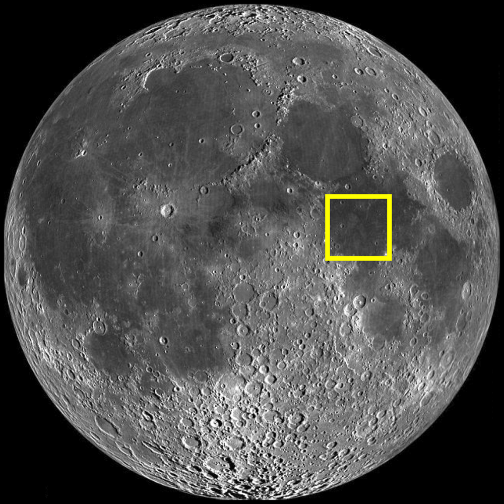 Sea of Tranquility (Mare Tranquillitatis) Location on the Moon (Image)