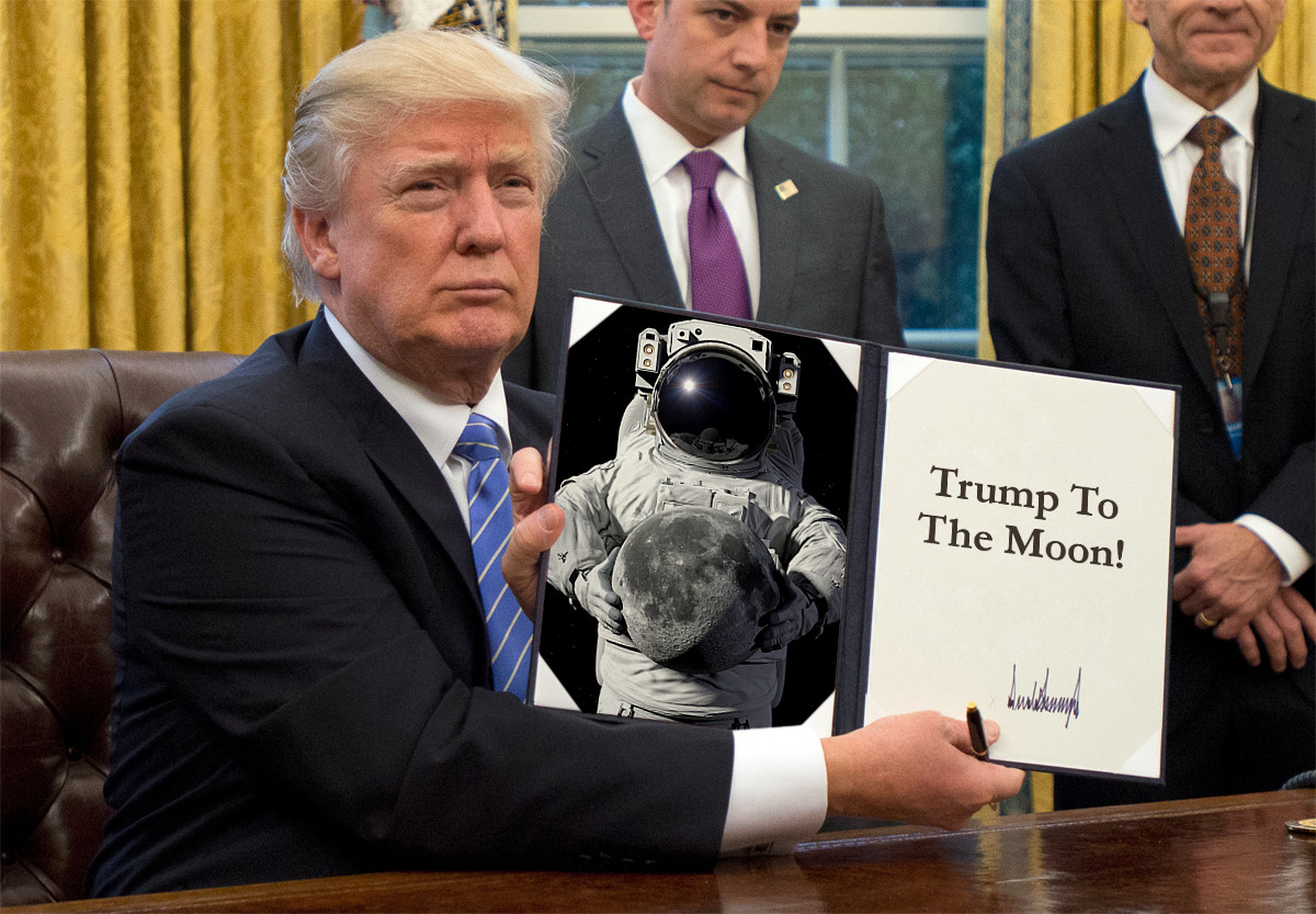 Donald Trump Moon Treaty (AI Image)