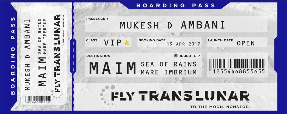 FlyTransLunar Souvenir Boarding Pass (Image)
