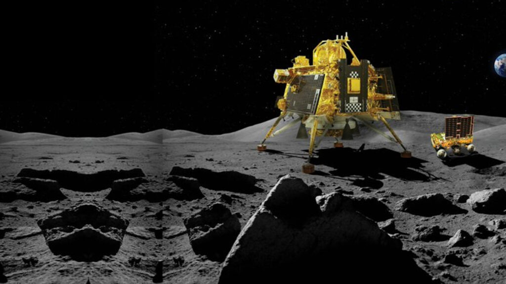 Chandrayaan-3 Lander On Moon (Illustration)