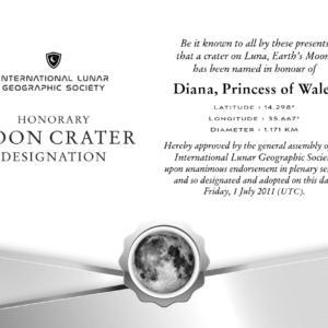 Memorial Lunar Crater Certificate (Image)