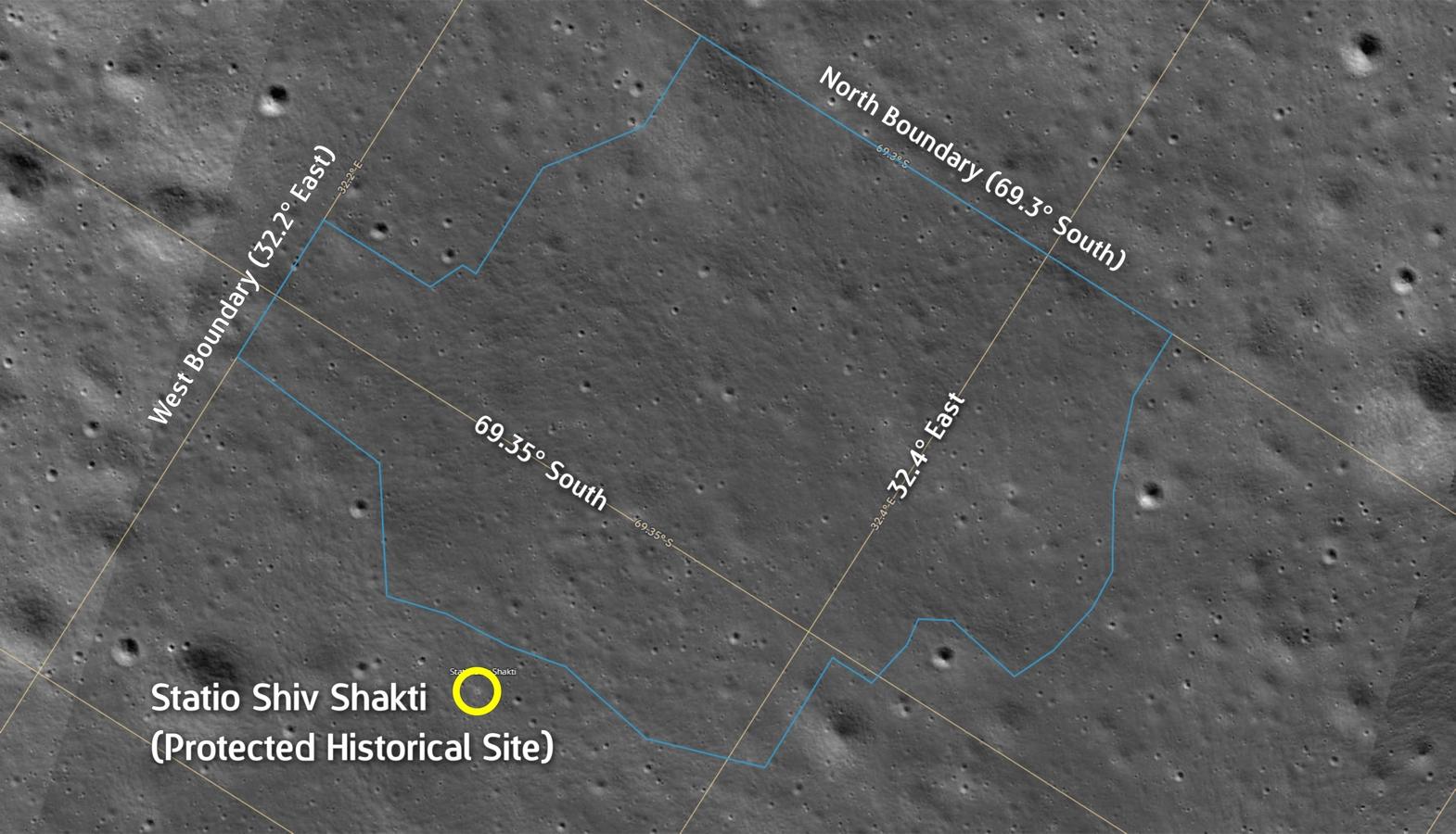 ISRO Chandrayaan-3 Statio Shiv Shakti Site Boundaries (2026 Photomap)