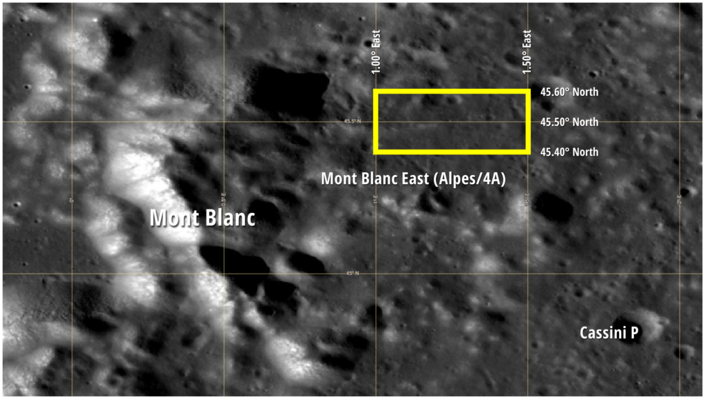 Mont Blanc East (Montes Alpes 4A) Photomap